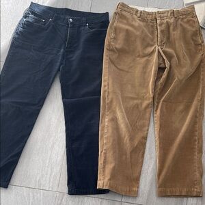 Brooks Brothers Corduroy Pants in Black and Tan